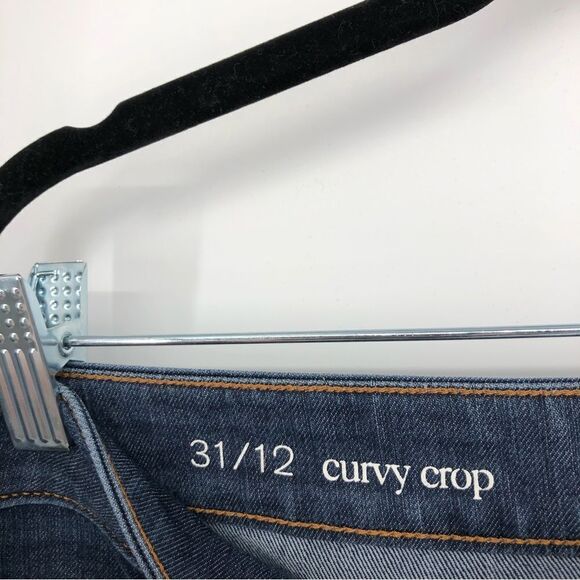 Loft Curvy Crop Jeans Dark Wash Size 12 - Picture 6 of 9